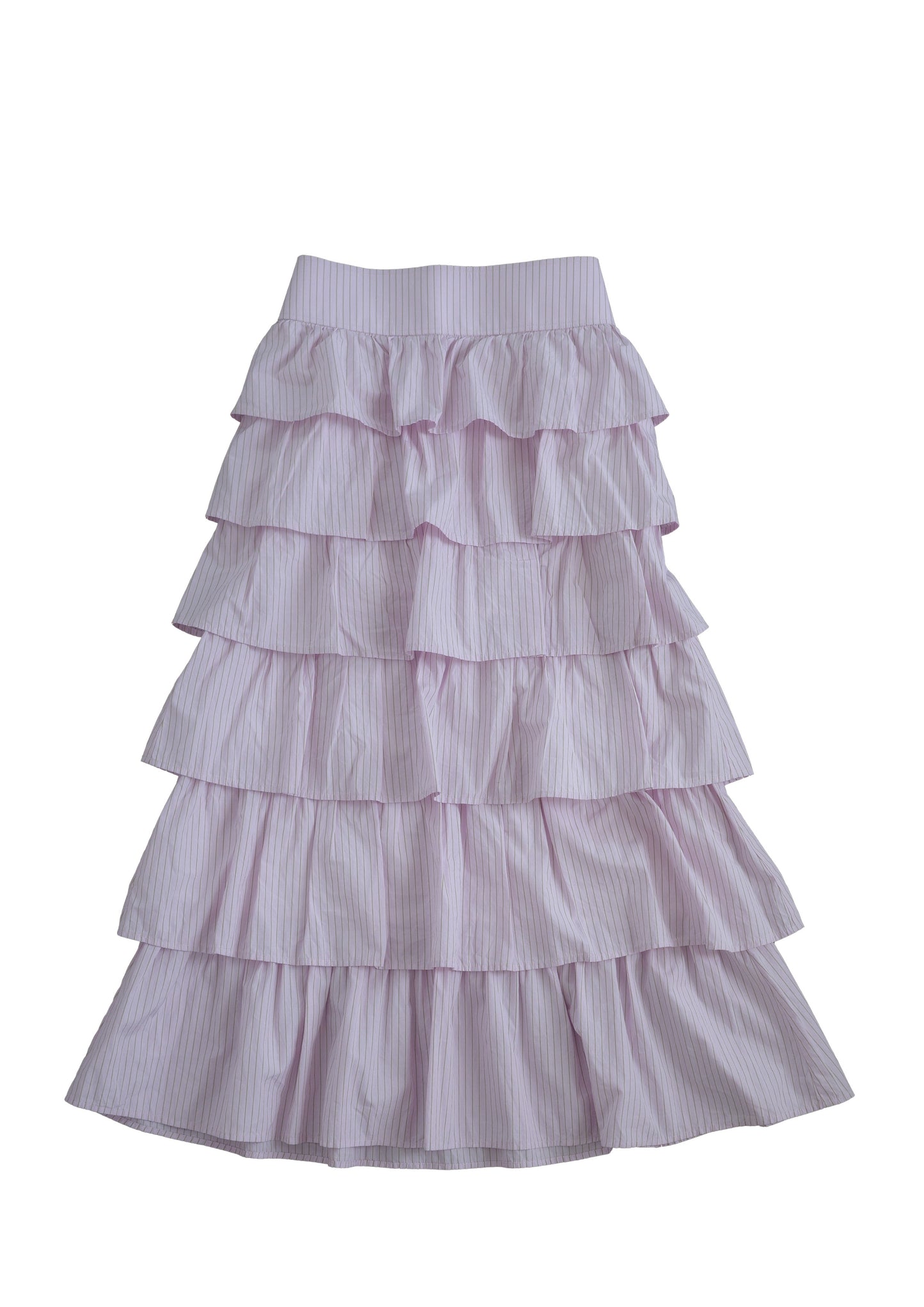 tiered skirt -baby pink-