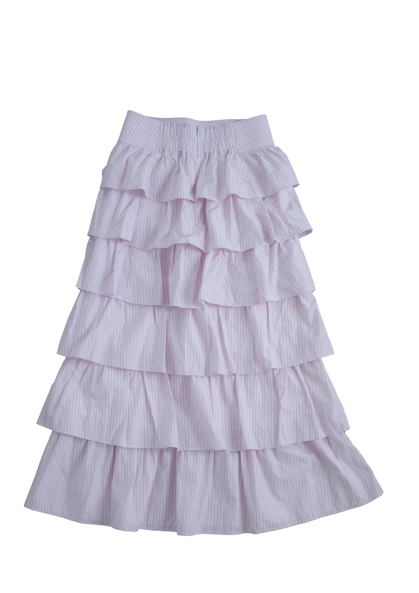 tiered skirt -baby pink-