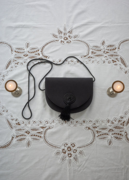 Vintage satin tassel pochette