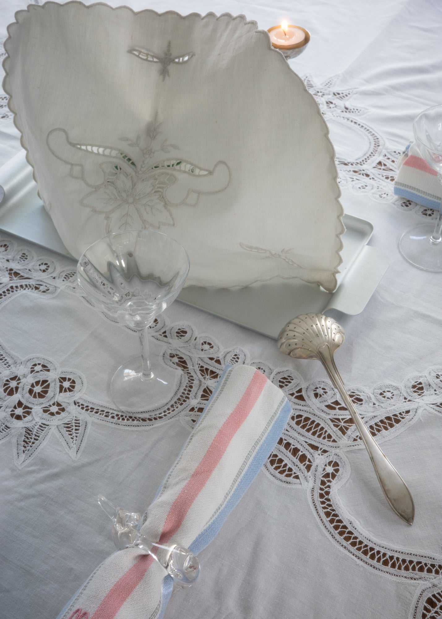 Vintage silver shell spoon