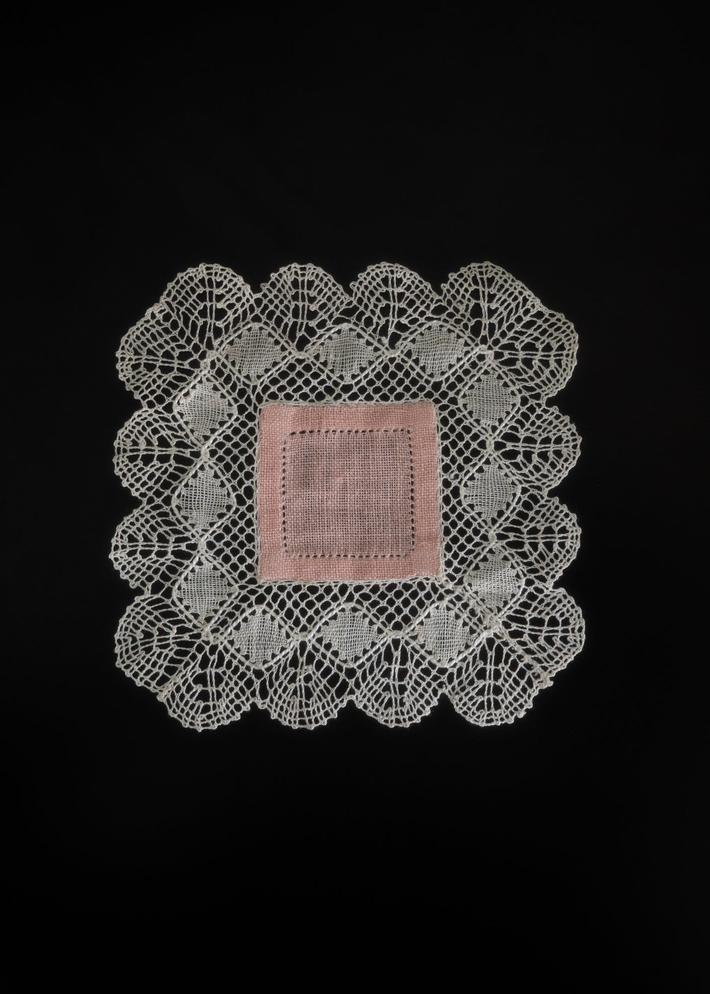 Vintage pink frame lace