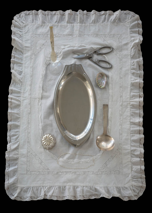 Lace window table mat