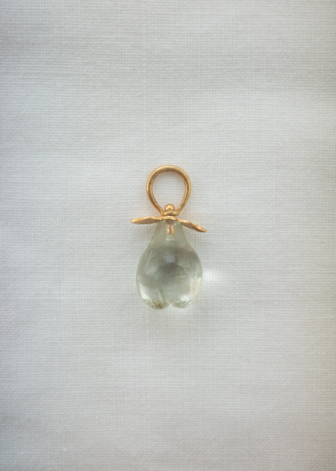 Pear pendant -Green Amethyst -