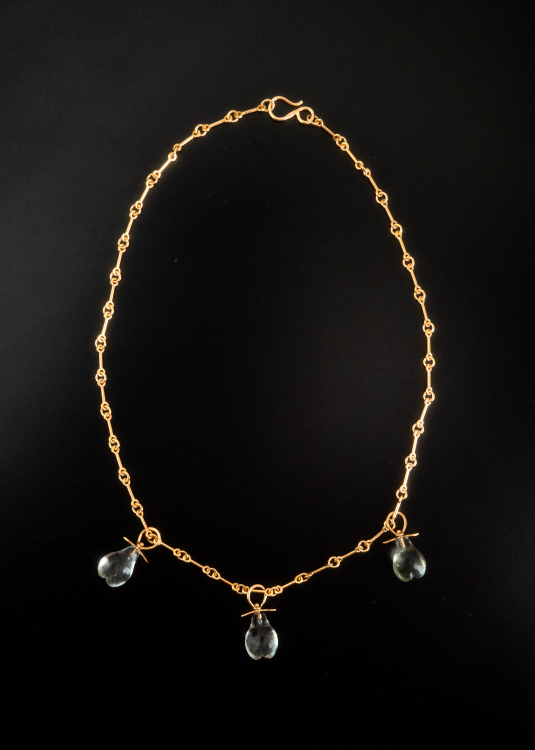 Pear pendant -Green Amethyst -