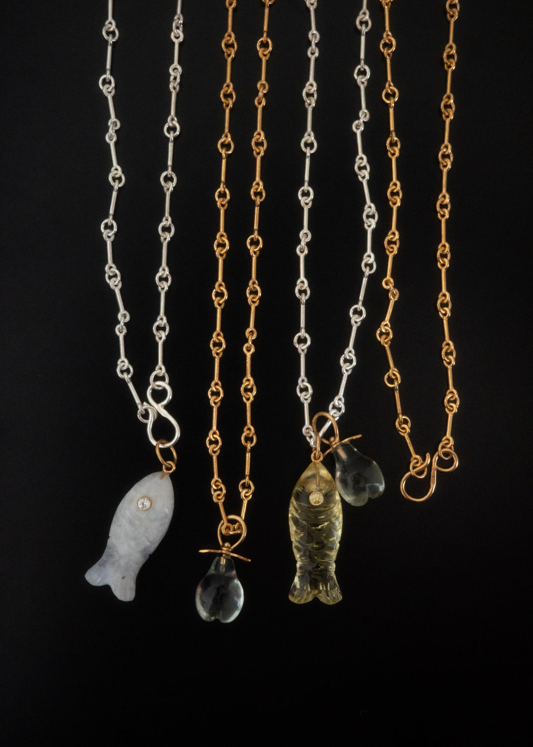 Pear pendant -Green Amethyst -