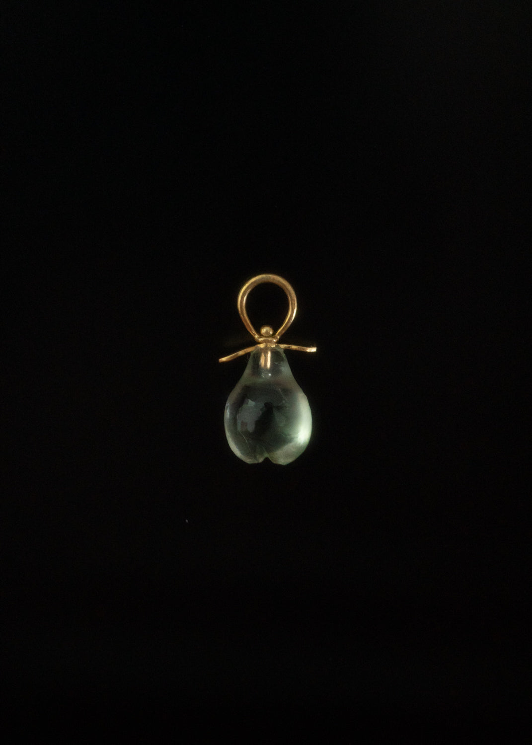 Pear pendant -Green Amethyst -
