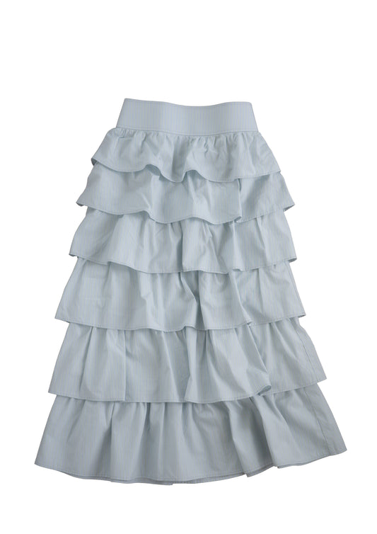 tiered skirt  -ice blue-