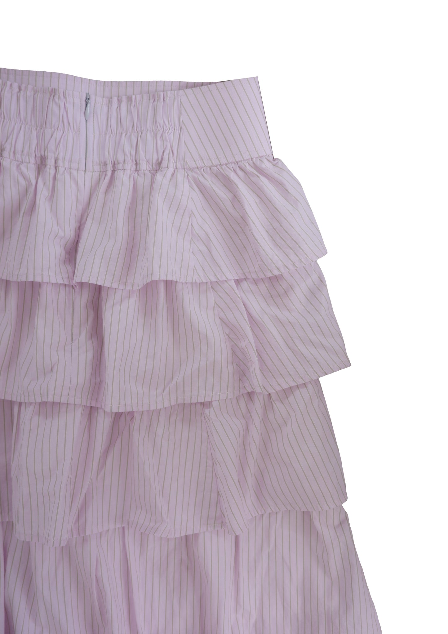 tiered skirt  -baby pink-